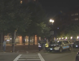 Police investigate the scene of a reported self-immolation outside of the Israeli consulate in Boston, Massachusetts, on September 11, 2024. (Screenshot: NBC10 Boston)